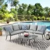Modway Endeavor Wicker Rattan Outdoor Patio Wicker Rattan Seating Set - Gray Gray - Lifestyle - Modway Endeavor Wicker Rattan Outdoor Patio Wicker Rattan Seating Set - Gray Gray - Lifestyle