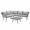 Modway Endeavor Wicker Rattan Outdoor Patio Wicker Rattan Seating Set - Gray Gray - Set in Front Angle - Modway Endeavor Wicker Rattan Outdoor Patio Wicker Rattan Seating Set - Gray Gray - Set in Front Angle