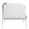Modway Harmony Sunbrella® Outdoor Patio Aluminum Armchair in White Gray - Side Angle - Modway Harmony Sunbrella® Outdoor Patio Aluminum Armchair in White Gray - Side Angle