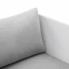 Modway Harmony Sunbrella® Outdoor Patio Aluminum Armchair in White Gray - Seat Closeup Top Angle - Modway Harmony Sunbrella® Outdoor Patio Aluminum Armchair in White Gray - Seat Closeup Top Angle