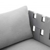 Harmony Sunbrella® Outdoor Patio Aluminum Armchair in Gray Gray - Seat Closeup Angle