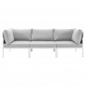 Modway Harmony Sunbrella® Outdoor Patio Aluminum Sofa in Gray Gray - Front Angle