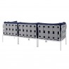 Modway Harmony Sunbrella® Outdoor Patio Aluminum Sofa in Gray Navy - Back Side Angle
