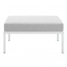 Modway Harmony Sunbrella® Outdoor Patio Aluminum Ottoman in Gray - Front Angle