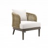 Modway Meadow Outdoor Patio Armchair in Natural White - Front Side Angle