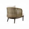 Modway Meadow Outdoor Patio Armchair in Natural White - Back Side Angle