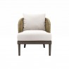 Modway Meadow Outdoor Patio Armchair in Natural White - Front Angle