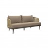 Modway Meadow Outdoor Patio Sofa in Natural Taupe - Front Side Angle