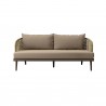 Modway Meadow Outdoor Patio Sofa in Natural Taupe - Front Angle