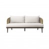 Modway Meadow Outdoor Patio Sofa in Natural White - Front Angle