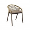 Modway Meadow Outdoor Patio Dining Chairs in Natural Taupe - Front Side Angle