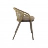 Modway Meadow Outdoor Patio Dining Chairs in Natural Taupe - Side Angle