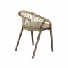 Modway Meadow Outdoor Patio Dining Chairs in Natural Taupe - Back Side Angle