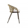 Modway Meadow Outdoor Patio Dining Chairs in Natural White - Side Angle