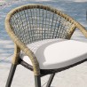 Modway Meadow Outdoor Patio Dining Chairs in Natural White - Lifestyle