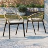 Modway Meadow Outdoor Patio Dining Chairs in Natural White - Lifestyle