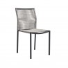 Modway Serenity Outdoor Patio Chairs in Light Gray - Set of Two - Front Side Angle