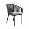 Modway Harbor Outdoor Patio Armchair - Charcoal Gray - Front Side Angle