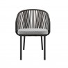 Modway Harbor Outdoor Patio Armchair - Charcoal Gray - Front Angle