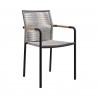 Modway Serenity Outdoor Patio Armchairs in Light Gray - Set of Two - Front Side Angle