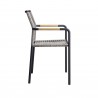 Modway Serenity Outdoor Patio Armchairs in Light Gray - Set of Two - Side Angle