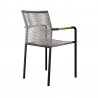 Modway Serenity Outdoor Patio Armchairs in Light Gray - Set of Two - Back Side Angle