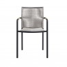 Modway Serenity Outdoor Patio Armchairs in Light Gray - Set of Two - Front Angle