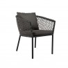 Modway Sailor Outdoor Patio Dining Armchair - Charcoal Charcoal - Front Side Angle