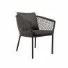 Modway Sailor Outdoor Patio Dining Armchair - Charcoal Charcoal - Front Side Angle - Modway Sailor Outdoor Patio Dining Armchair - Charcoal Charcoal - Front Side Angle