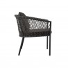 Modway Sailor Outdoor Patio Dining Armchair - Charcoal Charcoal - Side Angle