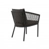 Modway Sailor Outdoor Patio Dining Armchair - Charcoal Charcoal - Back Side Angle