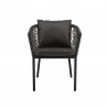 Modway Sailor Outdoor Patio Dining Armchair - Charcoal Charcoal - Front Angle