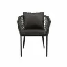 Modway Sailor Outdoor Patio Dining Armchair - Charcoal Charcoal - Front Angle - Modway Sailor Outdoor Patio Dining Armchair - Charcoal Charcoal - Front Angle