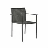 Modway Lagoon Outdoor Patio Dining Armchairs in Charcoal - Set of Two - Front Side Angle - Modway Lagoon Outdoor Patio Dining Armchairs in Charcoal - Set of Two - Front Side Angle