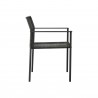 Modway Lagoon Outdoor Patio Dining Armchairs in Charcoal - Set of Two - Side Angle