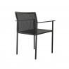Modway Lagoon Outdoor Patio Dining Armchairs in Charcoal - Set of Two - Back Side Angle