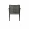 Modway Lagoon Outdoor Patio Dining Armchairs in Charcoal - Set of Two - Front Angle - Modway Lagoon Outdoor Patio Dining Armchairs in Charcoal - Set of Two - Front Angle