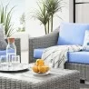 Modway Conway 4-Piece Outdoor Patio Wicker Rattan Furniture Set - Light Gray Light Blue - Lifestyle - Modway Conway 4-Piece Outdoor Patio Wicker Rattan Furniture Set - Light Gray Light Blue - Lifestyle