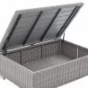 Modway Conway 4-Piece Outdoor Patio Wicker Rattan Furniture Set - Light Gray Navy - Table in Front Side Opened Angle - Modway Conway 4-Piece Outdoor Patio Wicker Rattan Furniture Set - Light Gray Navy - Table in Front Side Opened Angle