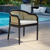 Modway Melbourne Outdoor Patio Dining Armchair - Ivory White - Lifestyle