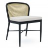 Modway Melbourne Outdoor Patio Dining Side Chair - Ivory White - Front Side Angle