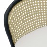 Modway Melbourne Outdoor Patio Dining Side Chair - Ivory White - Closeup Top Angle