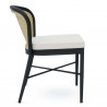 Modway Melbourne Outdoor Patio Dining Side Chair - Ivory White - Side Angle