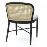 Modway Melbourne Outdoor Patio Dining Side Chair - Ivory White - Back Side Angle