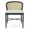 Modway Melbourne Outdoor Patio Dining Side Chair - Ivory White - Front Angle