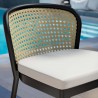 Modway Melbourne Outdoor Patio Dining Side Chair - Ivory White - Lifestyle