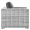 Modway Convene 3-Piece Outdoor Patio Set - Light Gray Charcoal - Chair in Side Angle - Modway Convene 3-Piece Outdoor Patio Set - Light Gray Charcoal - Chair in Side Angle