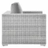 Modway Convene 3-Piece Outdoor Patio Set - Light Gray Gray - Armchair in Side Angle - Modway Convene 3-Piece Outdoor Patio Set - Light Gray Gray - Armchair in Side Angle