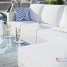 Modway Convene 4-Piece Outdoor Patio Sectional Set - Light Gray White - Lifestyle