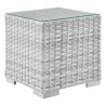 Modway Convene 6-Piece Outdoor Patio Set - Light Gray Charcoal - Armchair in Front Side AngleModway Convene 6-Piece Outdoor Patio Set - Light Gray Charcoal - Side Table in Front Side Angle